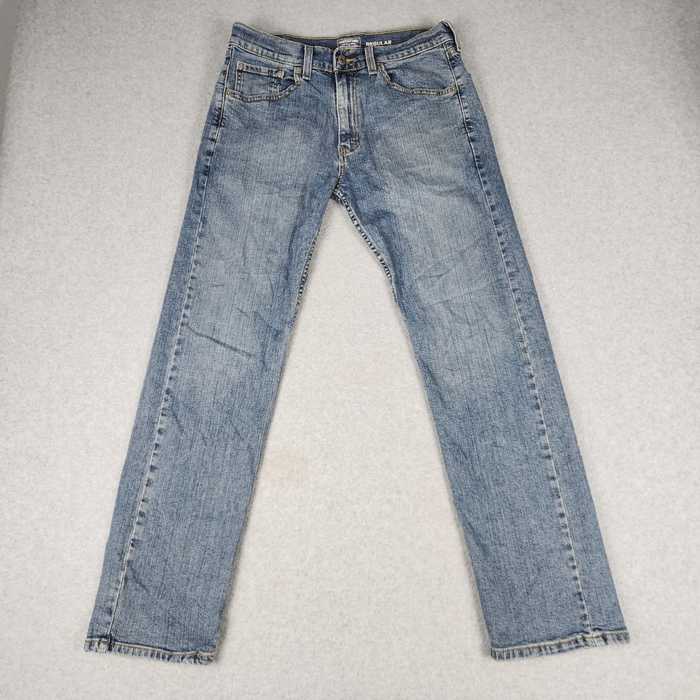 Signature Levi Strauss Jeans Mens 30x30 Blue Regular Fit Straight Leg Streetwear